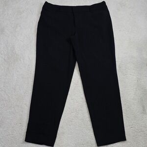 Black Flat Front‎ Ankle Length Stretch Dress Pants Women Size 12 AB Studio
